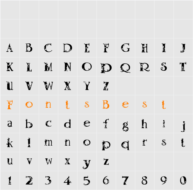 Andalasia Character Map