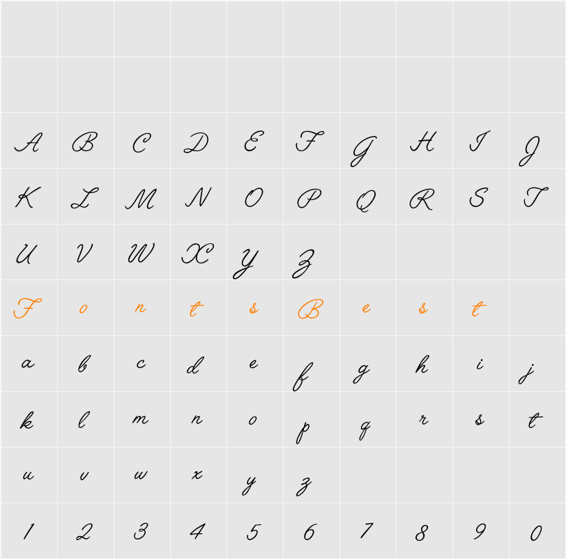 Angelface Character Map