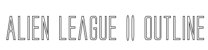 Alien League II Outline Font Image