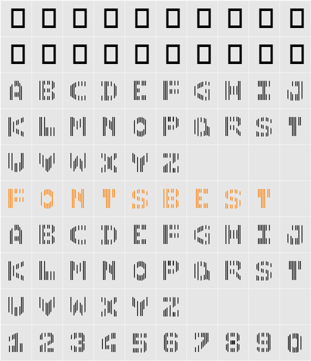 CMC7 Character Map