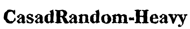 CasadRandom-Heavy Font Image