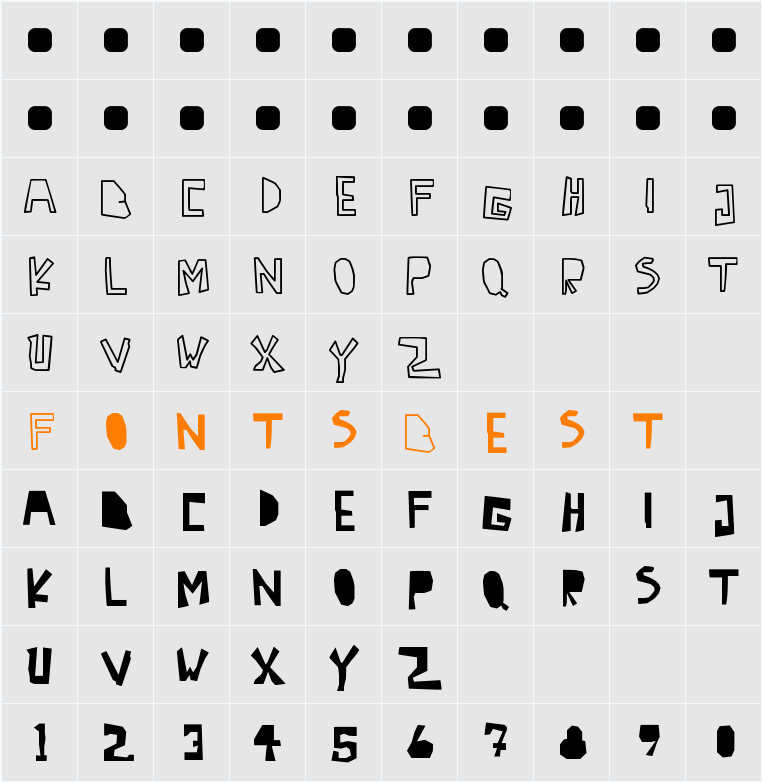 Antidotes Character Map