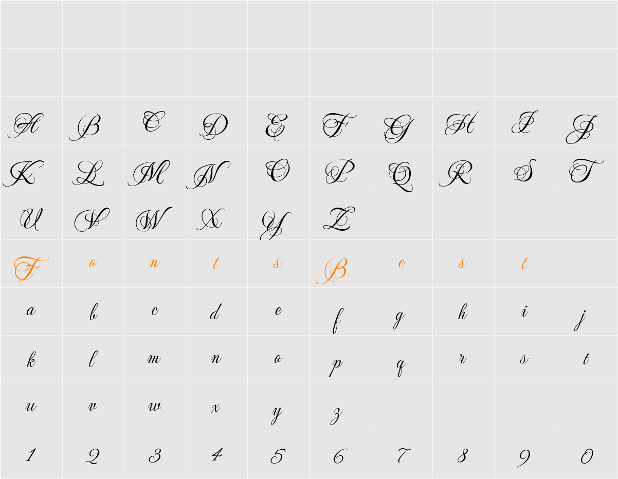 MeaCulpa Character Map