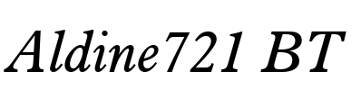 Aldine721 BT Font Image