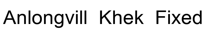 Anlongvill Khek Fixed Font Image