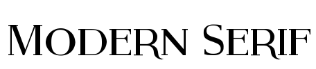 Modern Serif Font Image