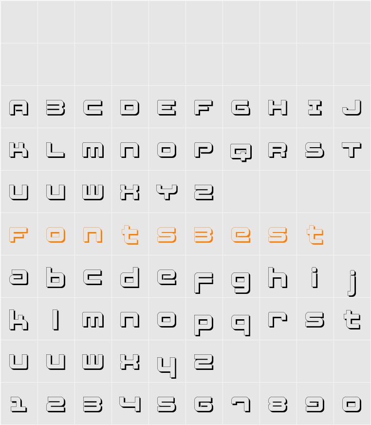 FatsansShadow Character Map