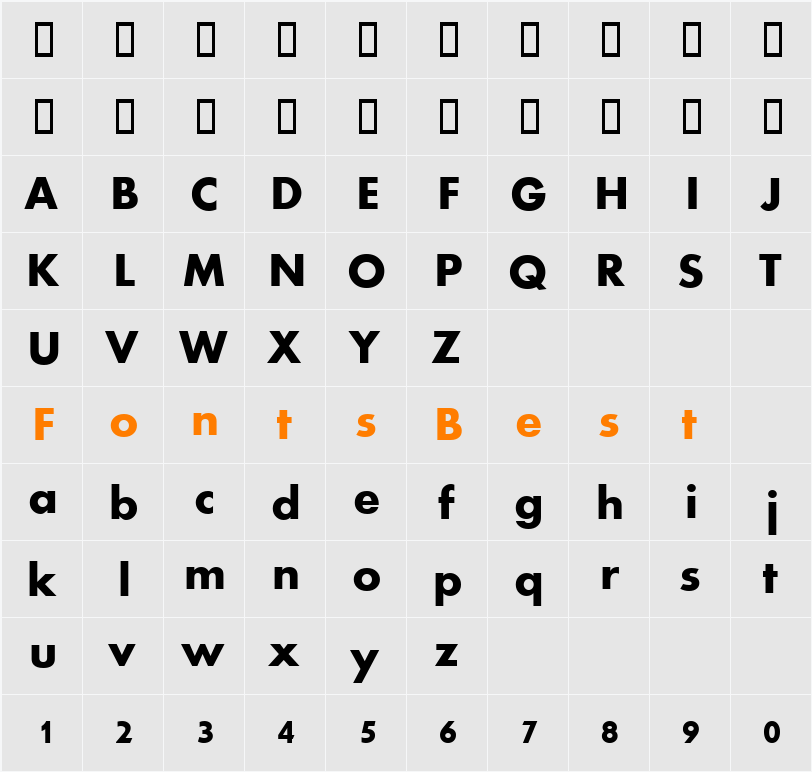 Aharoni Character Map