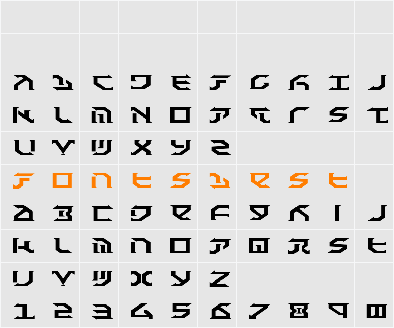 Fantazian Expanded Character Map