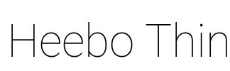 Heebo Thin Font Image