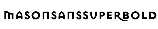 MasonSansSuperBold Font Image