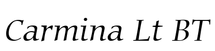 Carmina Lt BT Font Image