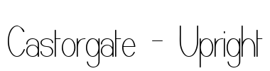 Castorgate - Upright Font Image