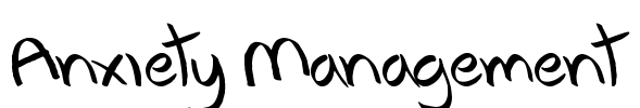 Anxiety Management Font Image