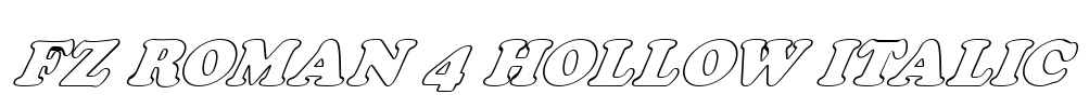 FZ ROMAN 4 HOLLOW ITALIC Font Image