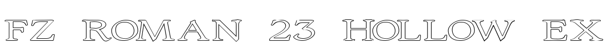 FZ ROMAN 23 HOLLOW EX Font Image