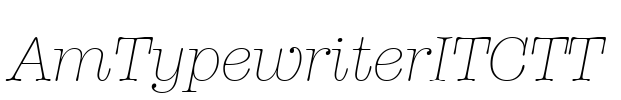 AmTypewriterITCTT Font Image