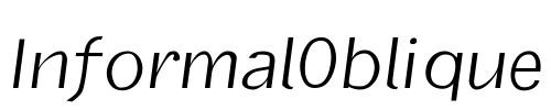 InformalOblique Font Image