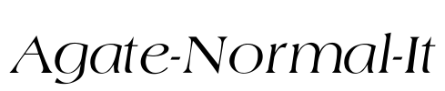 Agate-Normal-It Font Image