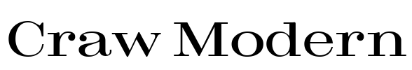 Craw Modern Font Image