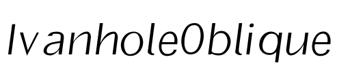 IvanholeOblique Font Image