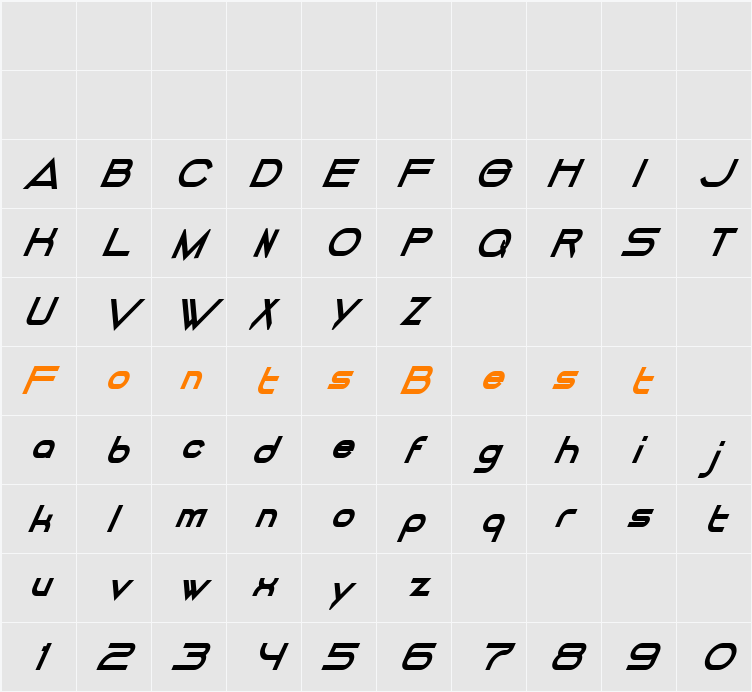 DANCING JUICE Character Map