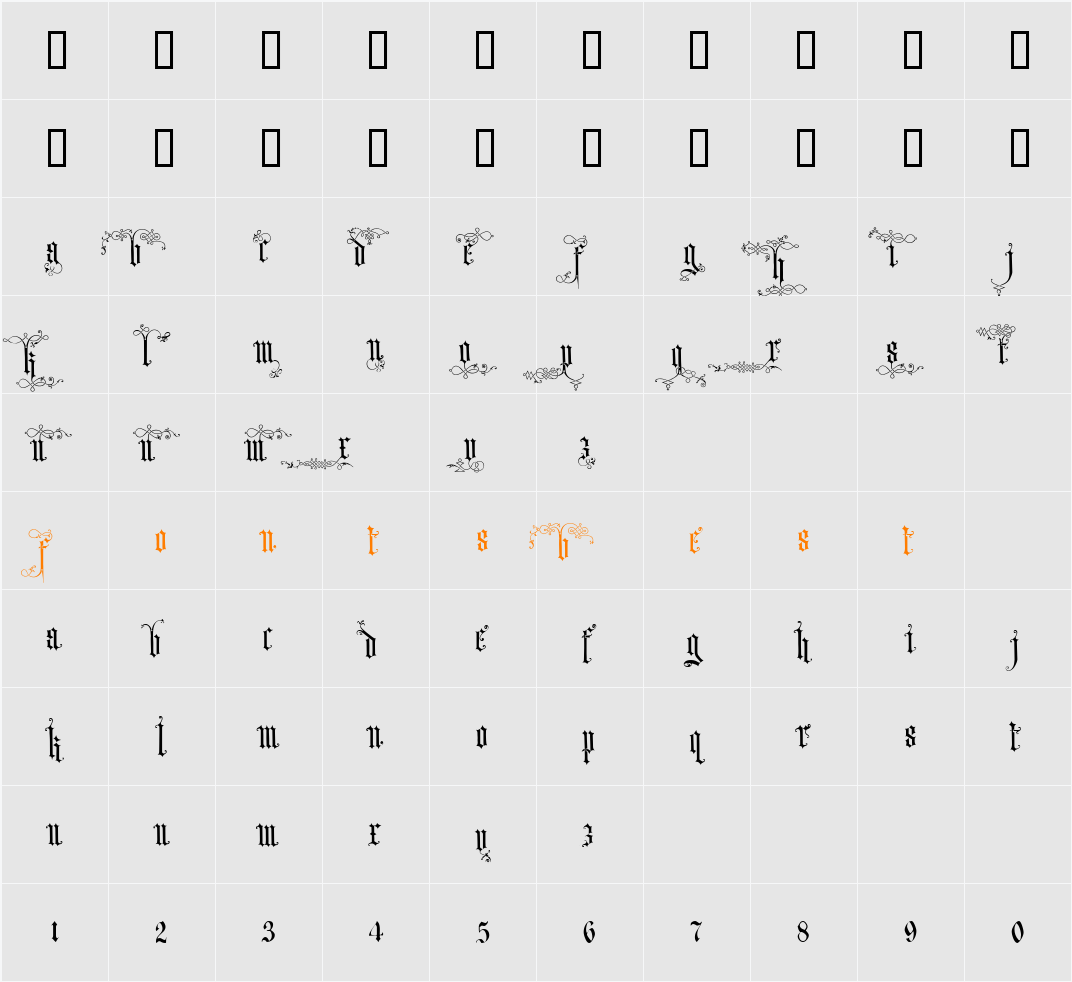 Ardenwood Character Map