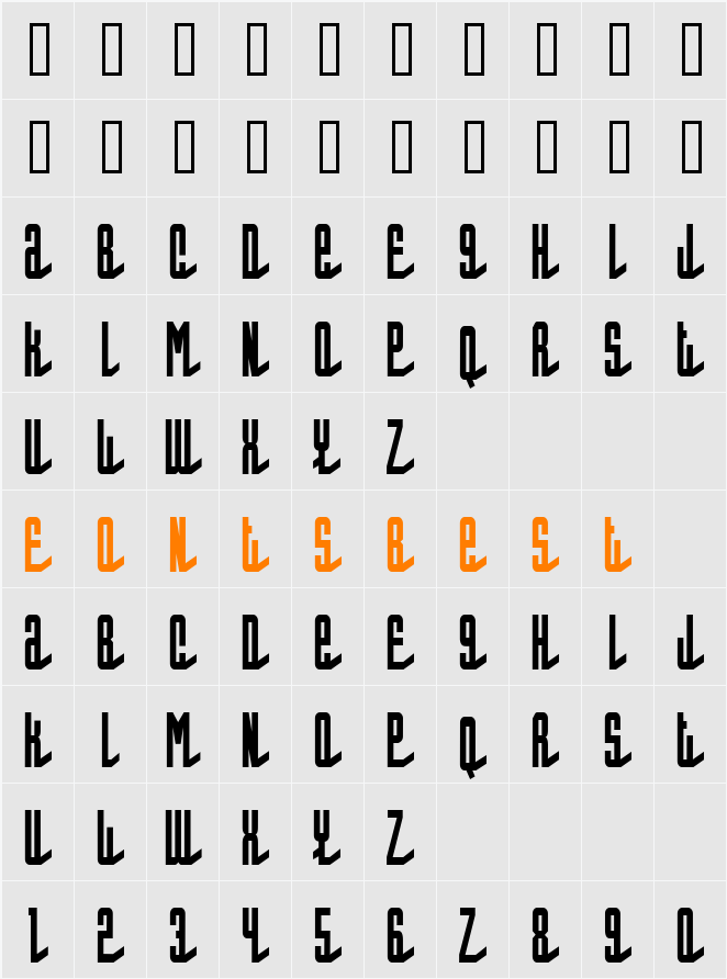 AllModCons Character Map