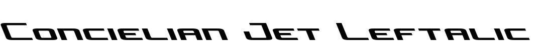 Concielian Jet Leftalic Font Image