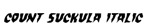 Count Suckula Italic Font Image