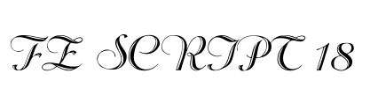 FZ SCRIPT 18  Font Image