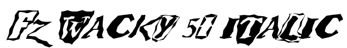 FZ WACKY 50 ITALIC Font Image