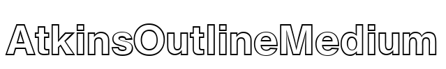 AtkinsOutlineMedium Font Image