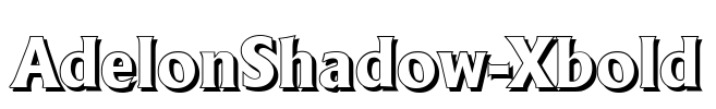 AdelonShadow-Xbold Font Image