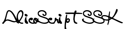 AlicoScriptSSK Font Image