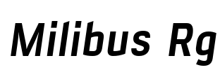 Milibus Rg Font Image