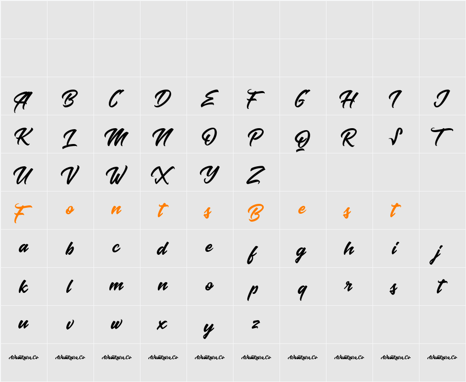 BaksodaDemo Character Map