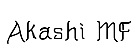 Akashi MF Font Image