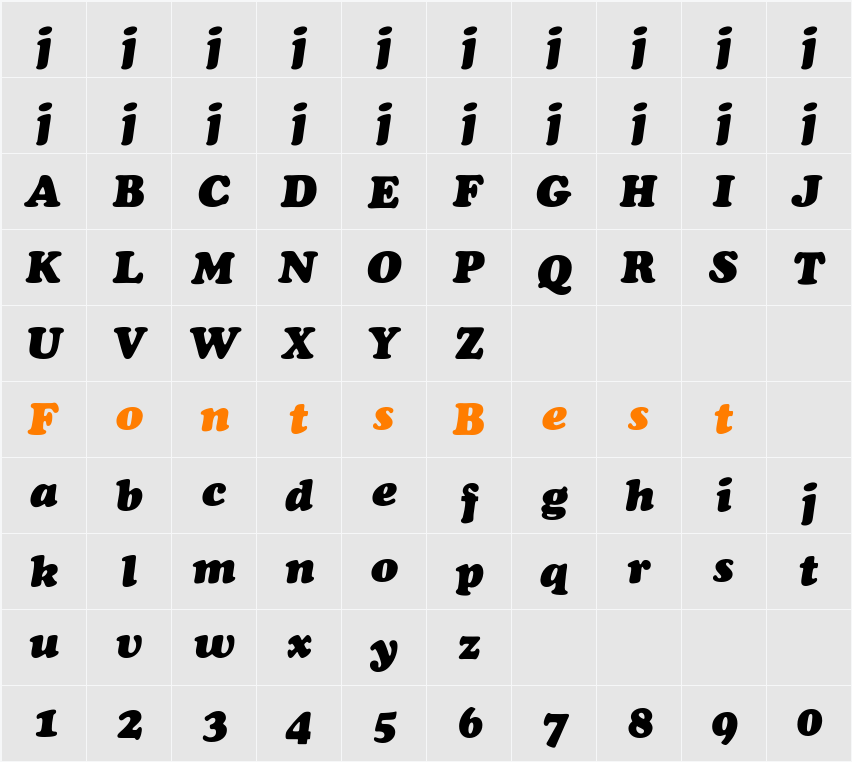 Cooper Character Map