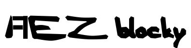 AEZ blocky Font Image