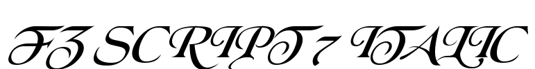 FZ SCRIPT 7 ITALIC Font Image