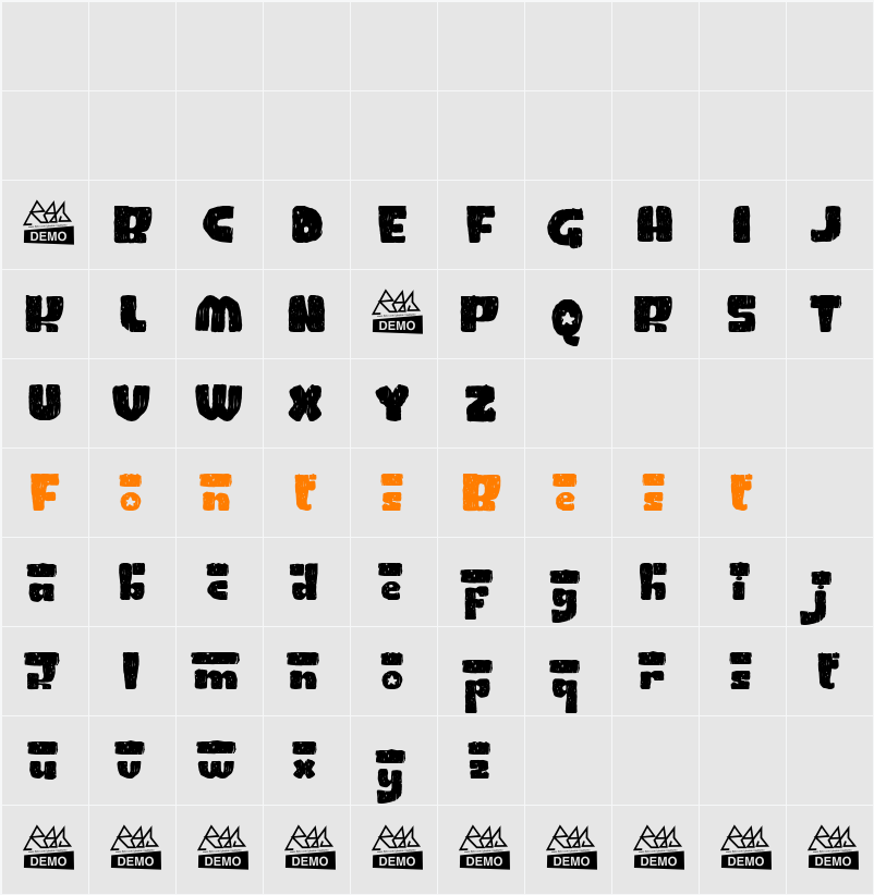 ConnyRocket Character Map