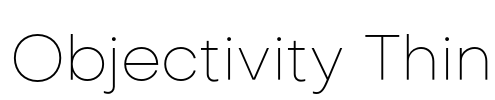 Objectivity Thin Font Image