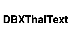 DBX ThaiText Font Image