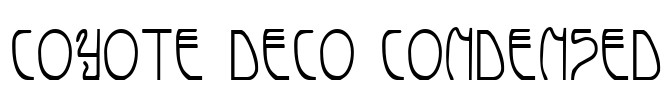 Coyote Deco Condensed Font Image