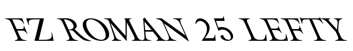 FZ ROMAN 25 LEFTY Font Image