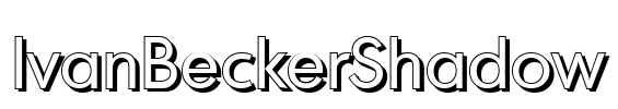 IvanBeckerShadow Font Image