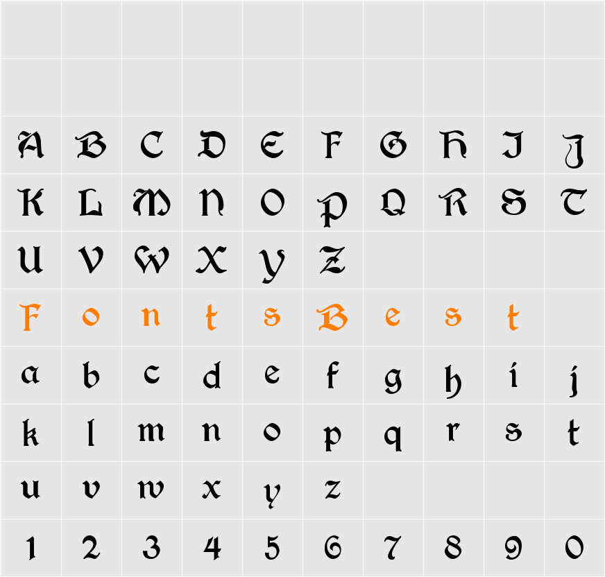 ARIDI07 Character Map