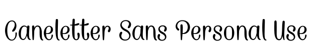 Caneletter Sans Personal Use Font Image