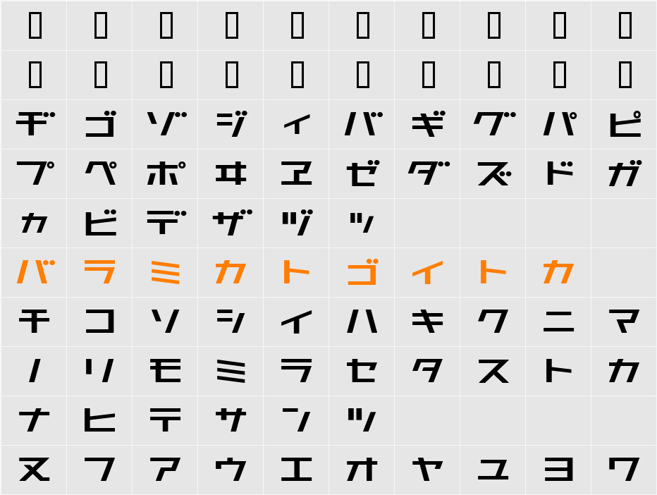 AstraKfsb07MediumT Character Map